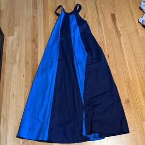 Anthropologie Maeve Navy and Sky Blue Dress
